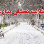 بارش برف مدارس برخی مناطق کرمان را به تعطیلی کشاند