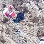 نجات جوان کوهنورد با کمک آتش نشانی وامداد کوهستان